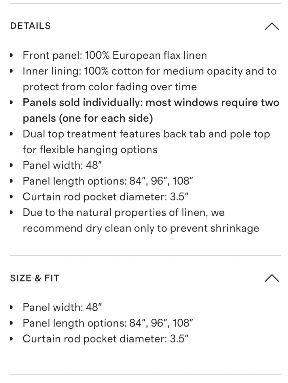 Quince Textured Linen Curtain White 48x96 Single Panel